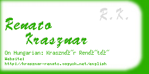 renato krasznar business card